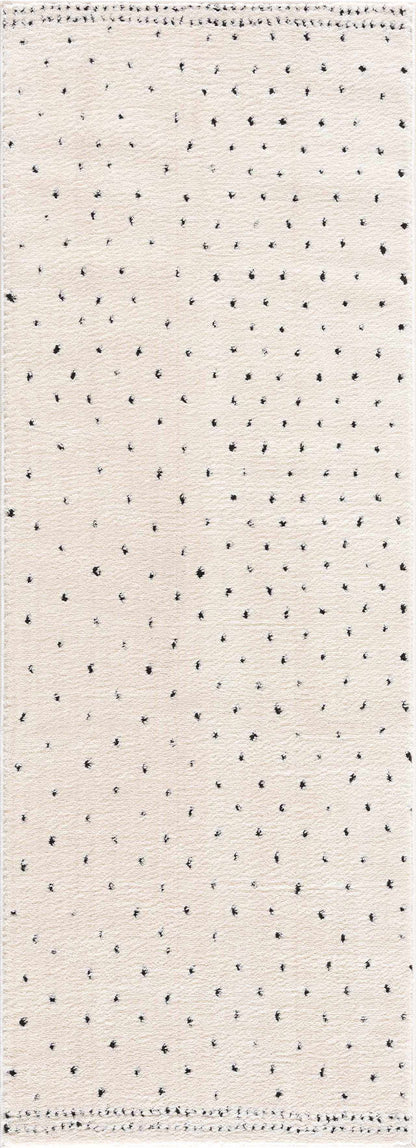 Julie Area Rug cream shag rug with tiny black specks by Boutique Rugs on Tampa Home & Garden Store