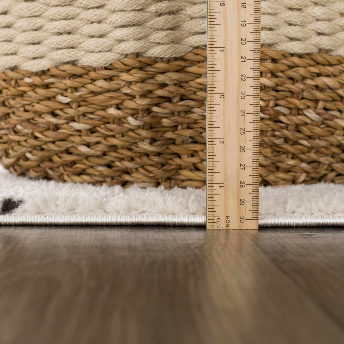 Julie Area Rug beige natural fiber jute with braided texture by Boutique Rugs on Tampa Home & Garden Store