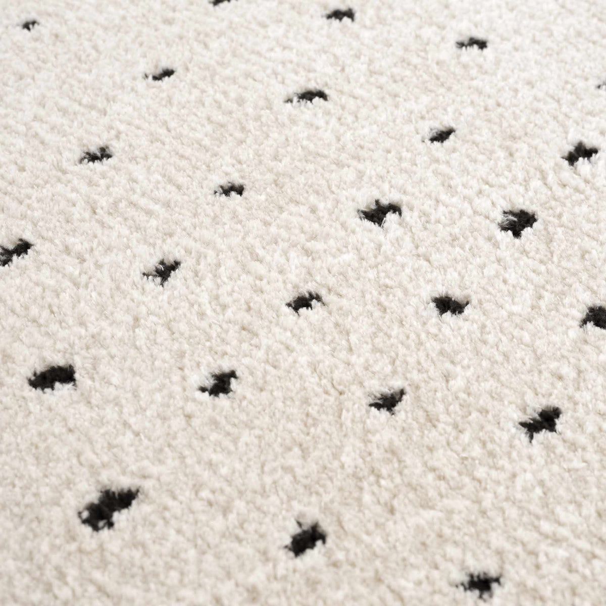 Julie Polka Dot Area Rug In Ivory And Black Color