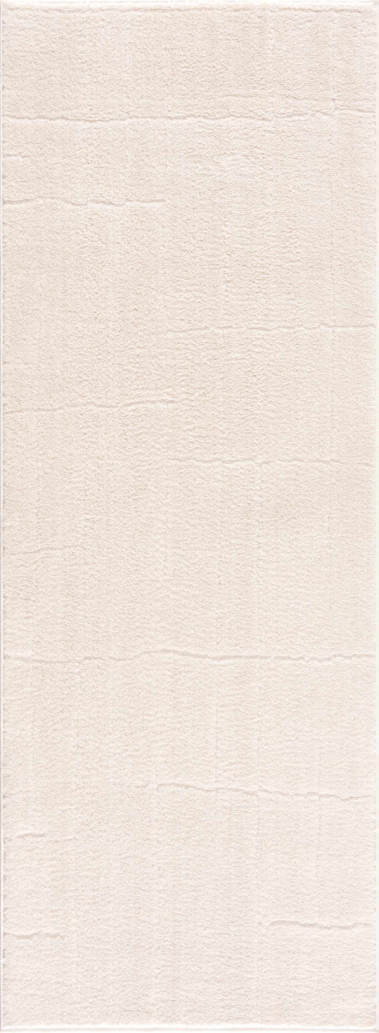 Koume Ivory Area Rug by Boutique Rugs, ivory plush pile with subtle tonal bands on Tampa Home & Garden Store