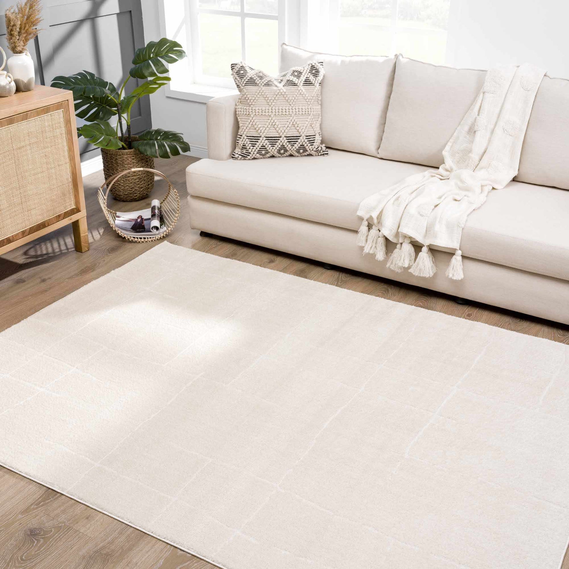 Koume Ivory Area Rug by Boutique Rugs; ivory tone rug on Tampa Home & Garden Store