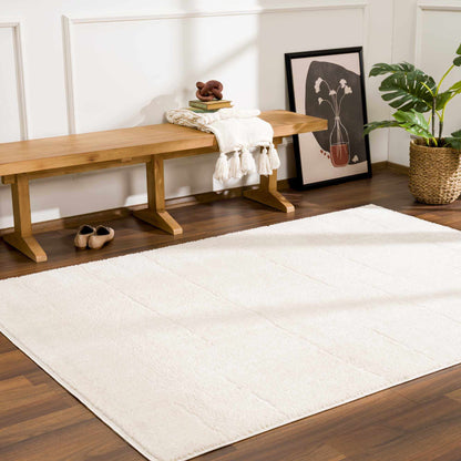 Koume Ivory Area Rug by Boutique Rugs, ivory color plush rug on Tampa Home & Garden Store