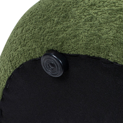 Dark green velvet upholstered ottoman with stacked pouf design HouseOfZazla button detail on Tampa Home & Garden Store