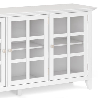 Acadian white wide storage cabinet glass doors HouseOfZazla on Tampa Home & Garden Store