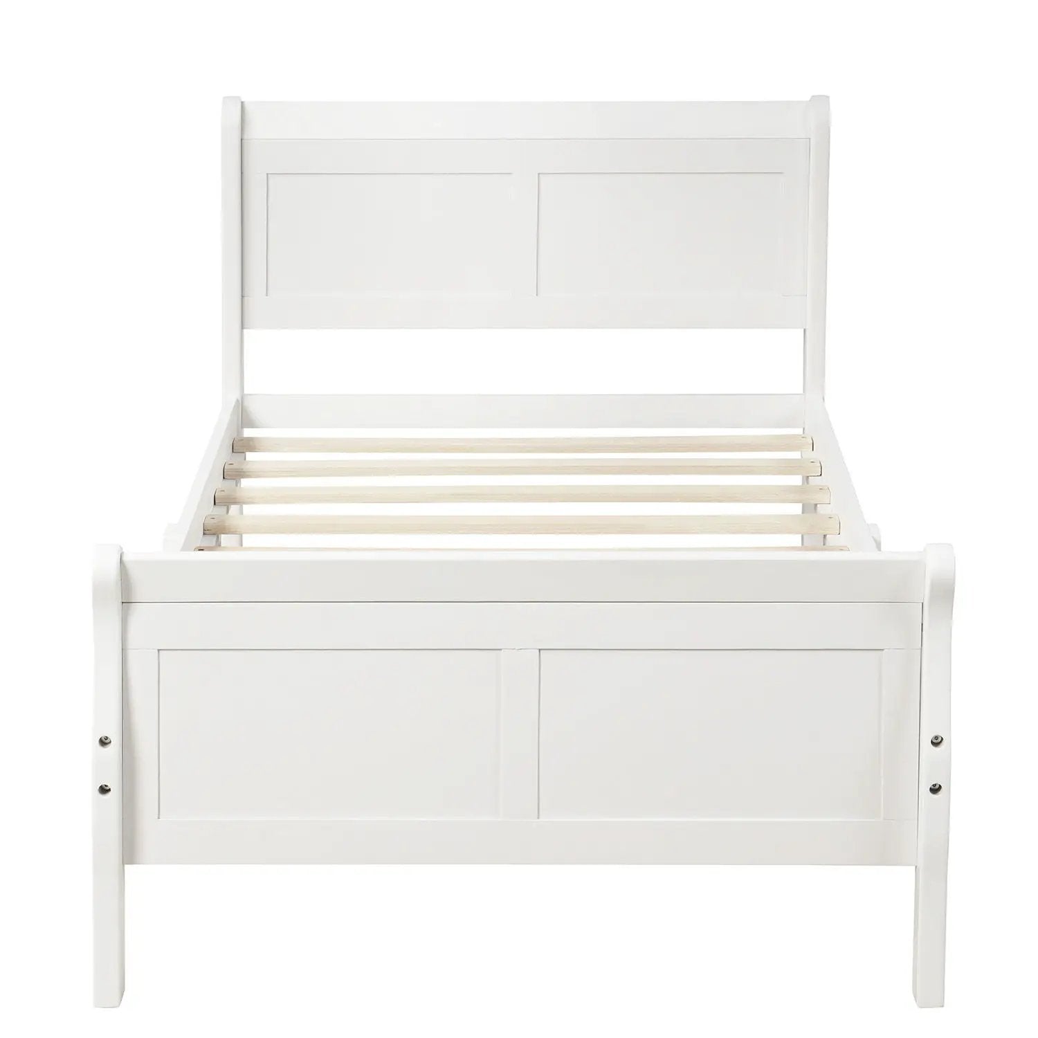 Platform bed frame with headboard and footboard, wood slat support by Unique Piece Furniture on Tampa Home & Garden Store