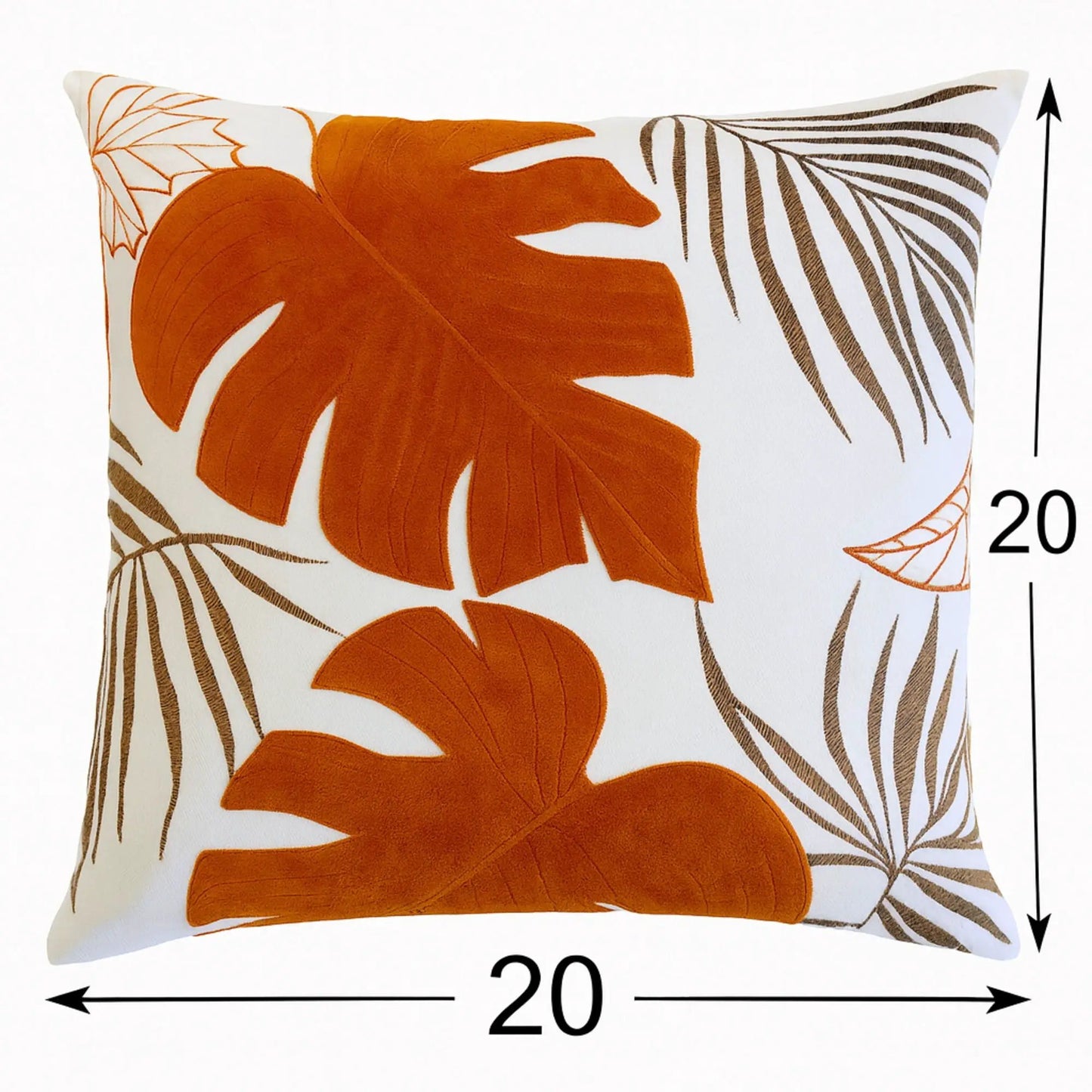 Autumn Vibes Leaf Accent Pillow from Unique Piece Furniture, orange leaf design on Tampa Home & Garden Store