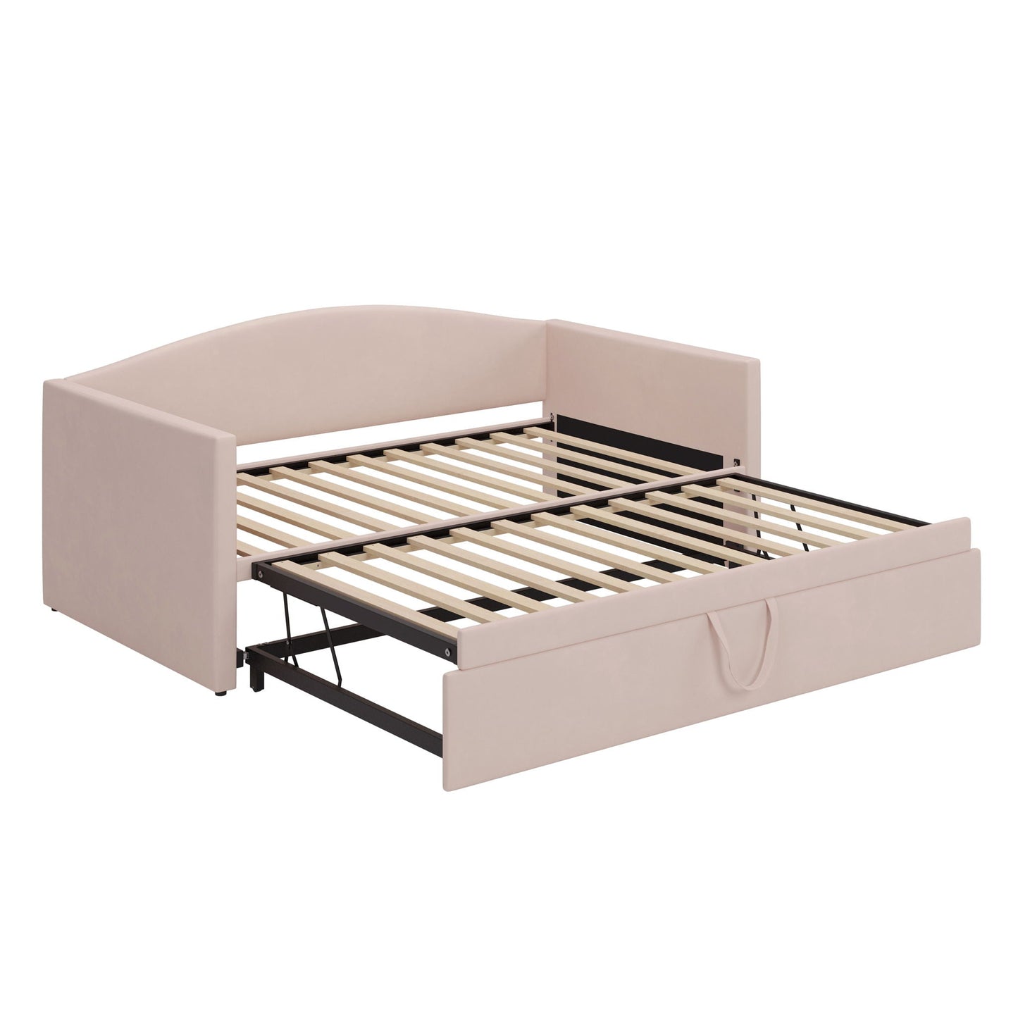 Upholstered Daybed with a Pop Up Trundle Sofa