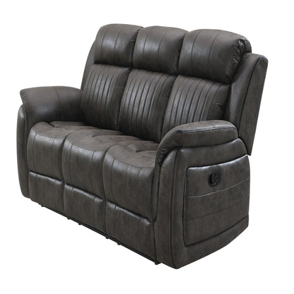 Steban Gray Reclining Sofa With Soft Cushions