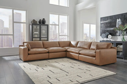 Emilia Sectional Sofa with Leather Accents