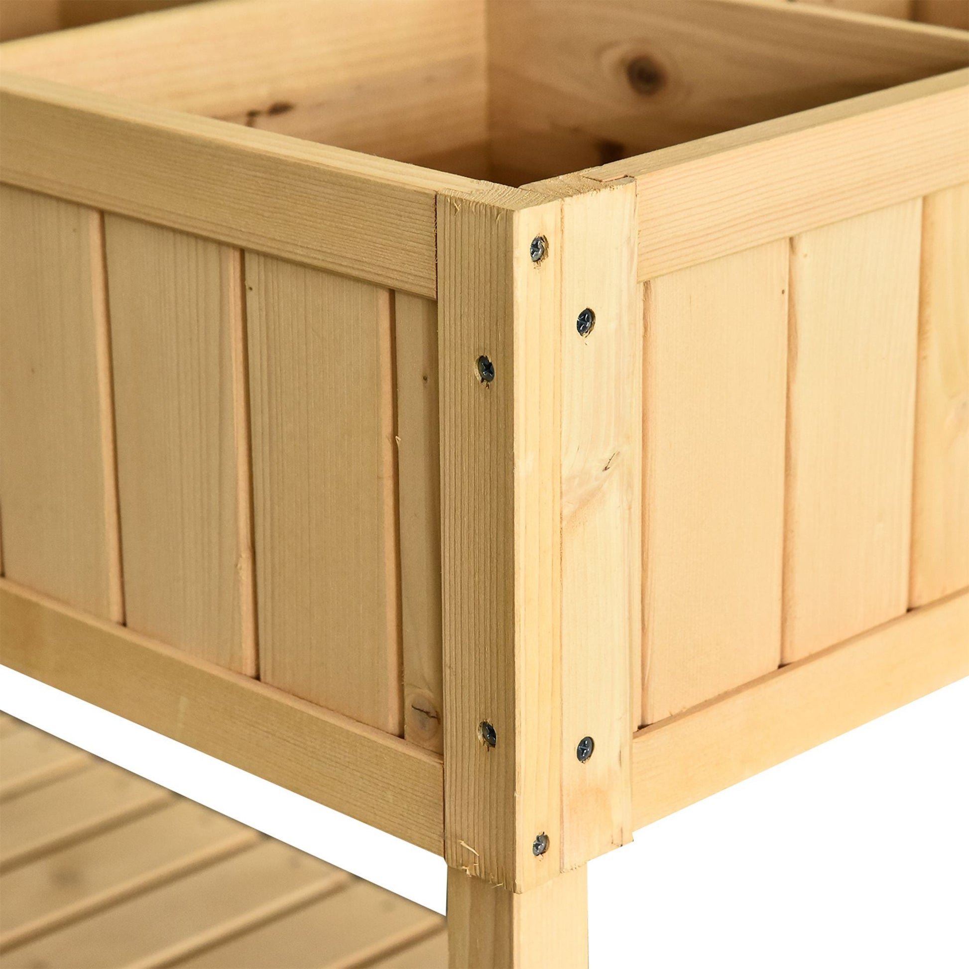 Outsunny 43in wooden raised garden bed with wood finish and screw-fastened corners on Tampa Home & Garden Store