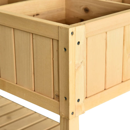 Outsunny 43in wooden raised garden bed with wood finish and screw-fastened corners on Tampa Home & Garden Store
