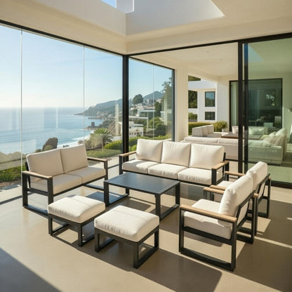 Modern Outdoor Sofa Set with the Coffee Table