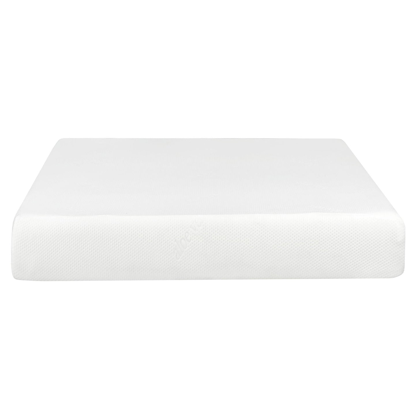 HouseOfZazla 10-inch plush gel memory foam mattress with aloe vera cover, textured top on Tampa Home & Garden Store
