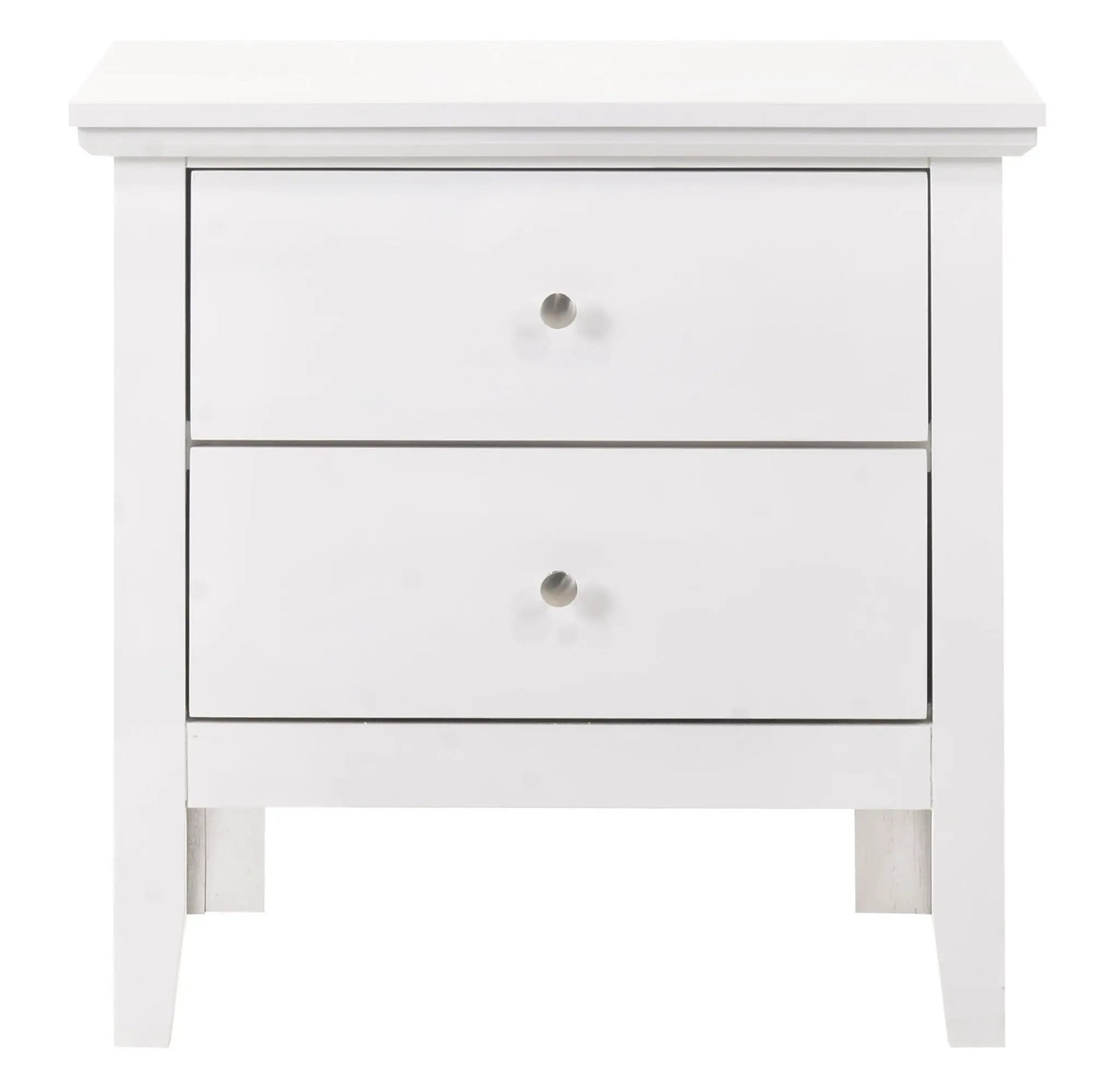 English Dovetailed Drawers Nightstand, white finish, metal knob, by Unique Piece Furniture on Tampa Home & Garden Store
