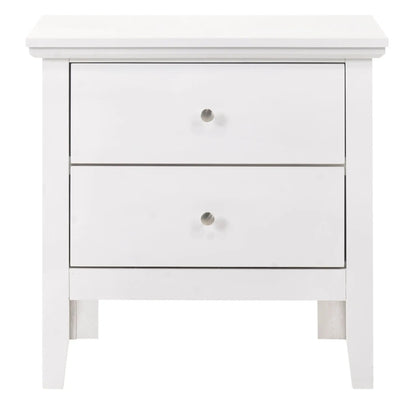 English Dovetailed Drawers Nightstand, white finish, metal knob, by Unique Piece Furniture on Tampa Home & Garden Store