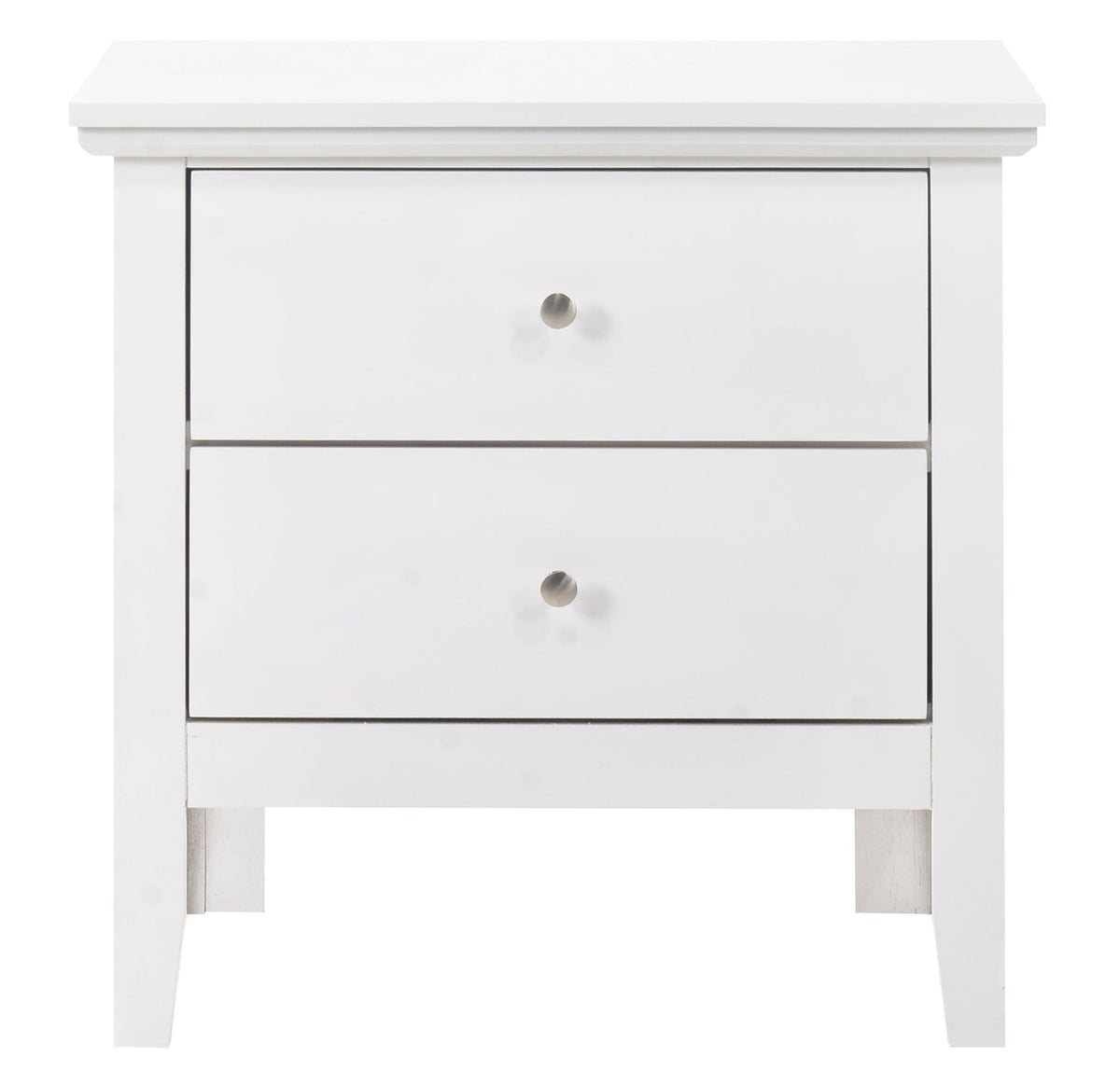 White English dovetailed nightstand with nickel hardware HouseOfZazla on Tampa Home & Garden Store