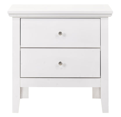 White English dovetailed nightstand with nickel hardware HouseOfZazla on Tampa Home & Garden Store