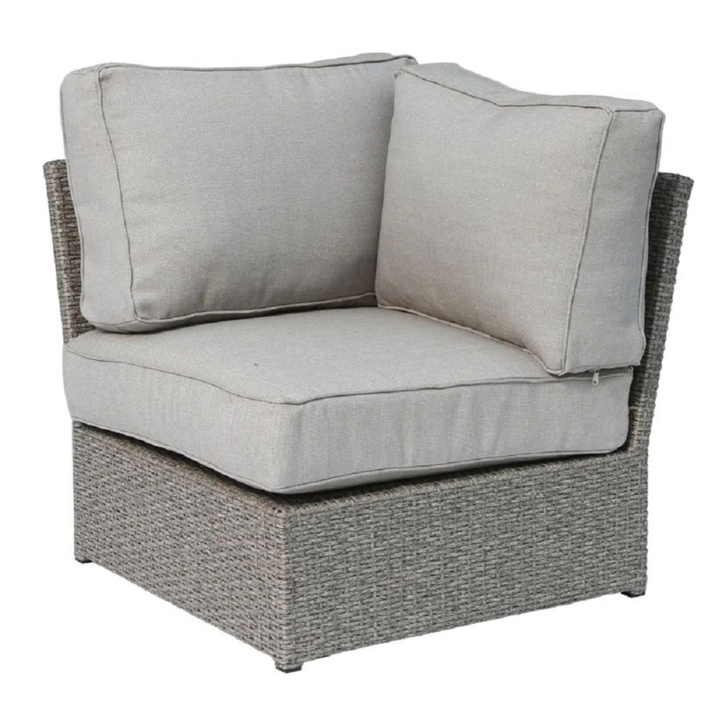 Outdoor Wicker Sectional with Cushions and Table