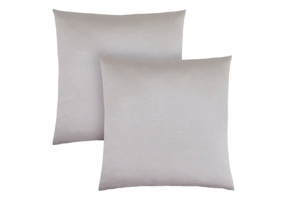 Square throw pillows (2) in light beige with insert included; hypoallergenic, modern decor on Tampa Home & Garden Store