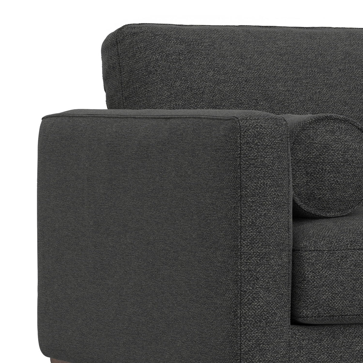Wide Arm Chair with Removable Cushions in charcoal gray textured fabric by HouseOfZazla on Tampa Home & Garden Store