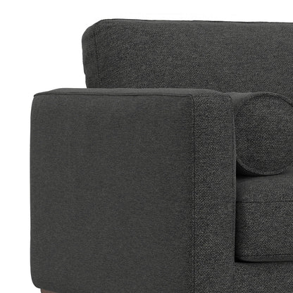Wide Arm Chair with Removable Cushions in charcoal gray textured fabric by HouseOfZazla on Tampa Home & Garden Store