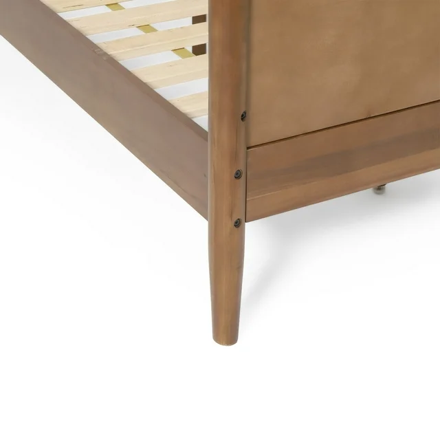 Cohron Solid Wood Platform Bed (Twin Bed) solid wood frame with tapered legs HouseOfZazla on Tampa Home & Garden Store