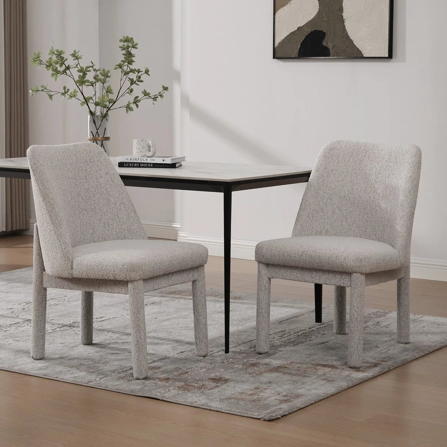 Wide Minimalist Dining Chair for Modern Homes