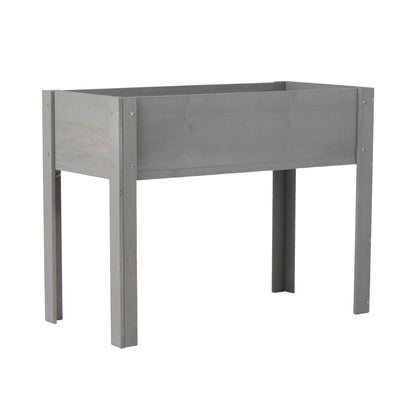 Raised garden bed with legs, gray elevated planter box for outdoor plants by HouseOfZazla on Tampa Home & Garden Store