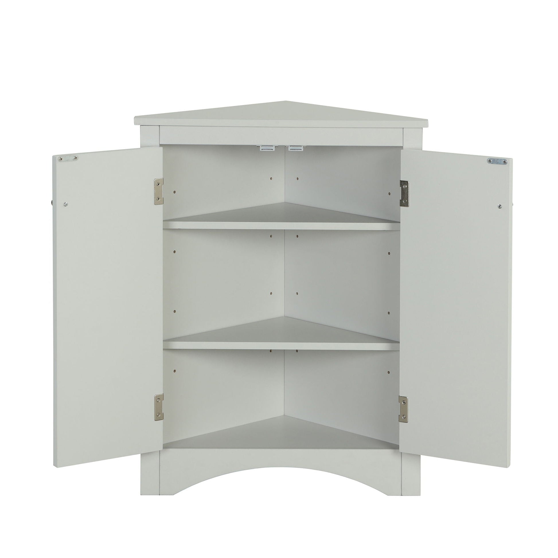 Triangle bathroom storage cabinet HouseOfZazla, white linen cabinet with adjustable shelves on Tampa Home & Garden Store