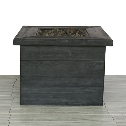Charcoal fiber reinforced fire pit table with lava rocks, 40,000 BTU by HouseOfZazla on Tampa Home & Garden Store