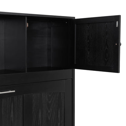 Murphy bed with storage cabinets in black wood finish by HouseOfZazla Storage Beds on Tampa Home & Garden Store