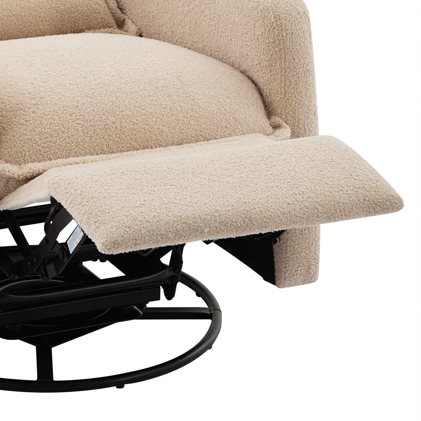 Cozy Swivel Glider Recliner Chair and Leg Rest