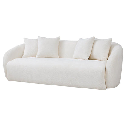 Linden Ivory Boucle Sofa For a Modern Home