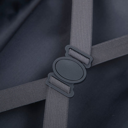 Luggage set strap detail in gray nylon on dark fabric HouseOfZazla on Tampa Home & Garden Store