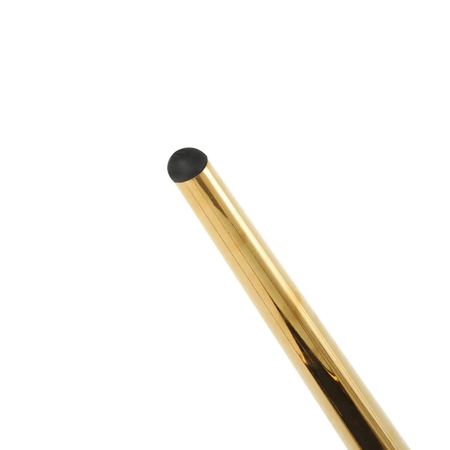Modern dining chair leg gold-tone metal with black rubber foot Unique Piece Furniture on Tampa Home & Garden Store