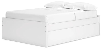 Onita platform bed with white finish and built-in storage drawers by Unique Piece Furniture on Tampa Home & Garden Store
