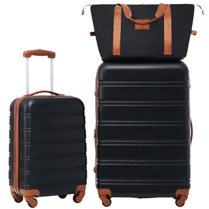 2-piece hardshell luggage set with 20in and 28in black cases by HouseOfZazla on Tampa Home & Garden Store