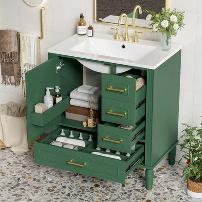 Traditional Bathroom Vanity With Soft Close Doors
