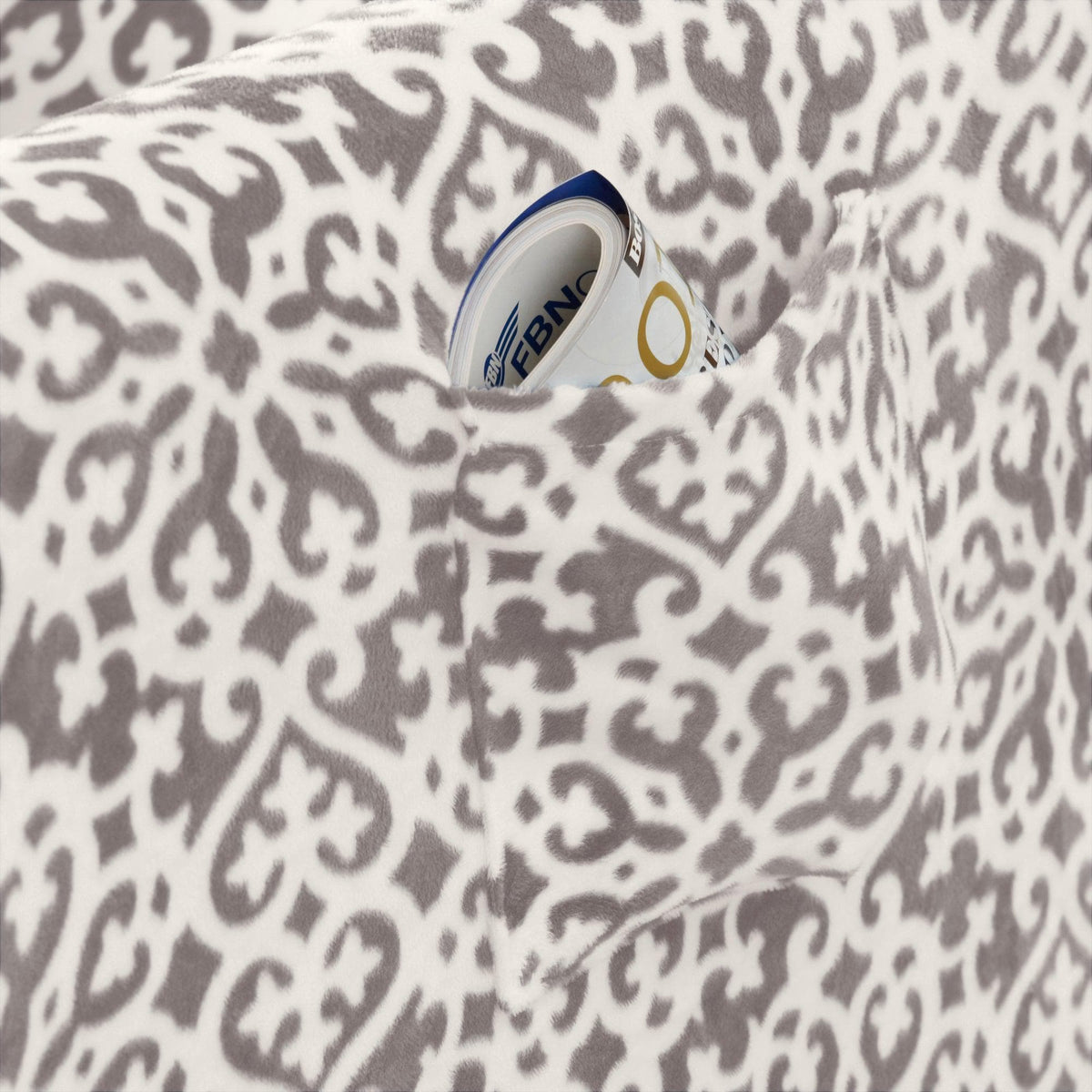 Velvet Stretch Slipcover Gale Collection by Great Bay Home in gray leopard print on Tampa Home & Garden Store