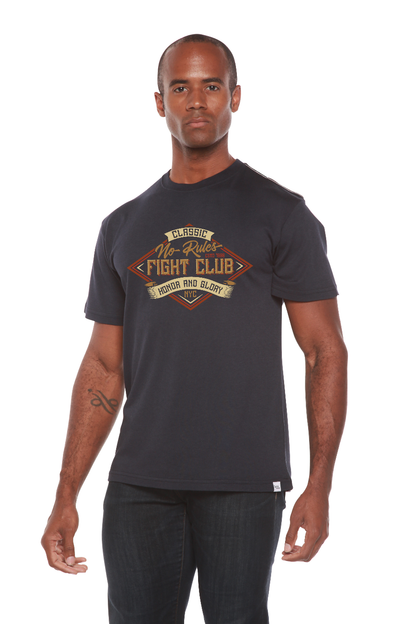Fight Club men's bamboo viscose organic cotton short-sleeve tee navy by Spun Bamboo on Tampa Home & Garden Store