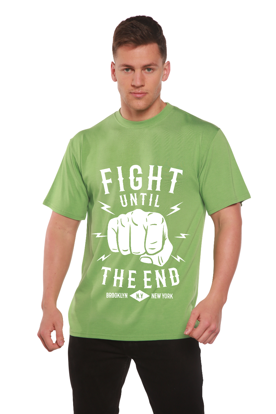 Fight Until green graphic tee by Spun Bamboo bamboo viscose/organic cotton short sleeve on Tampa Home & Garden Store