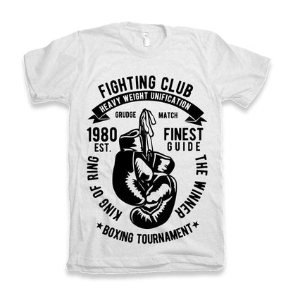 Fighting Club men's bamboo viscose/organic cotton tee white boxing glove Spun Bamboo on Tampa Home & Garden Store