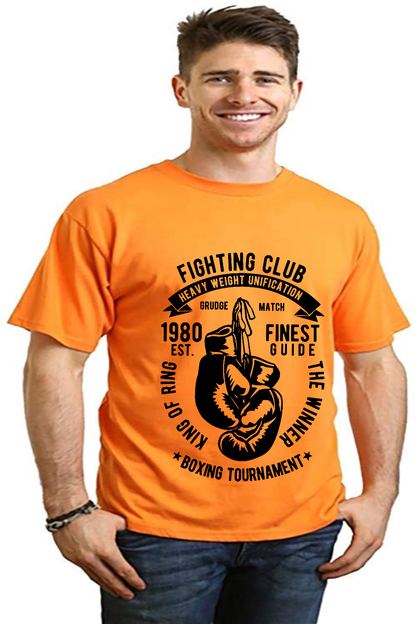 Fighting Club men's graphic tee orange bamboo viscose/organic cotton short sleeve Spun Bamboo on Tampa Home & Garden Store