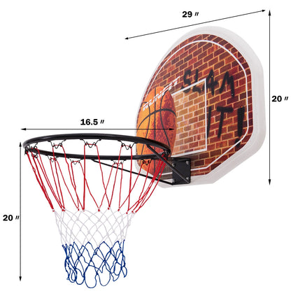 Wall mounted basketball backboard with hoop and 2 nets by DirectDeals on Tampa Home & Garden Store