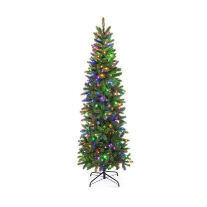 6 Feet pre-lit artificial Christmas pencil tree with 648 PVC/PE branch tips DirectDeals on Tampa Home & Garden Store