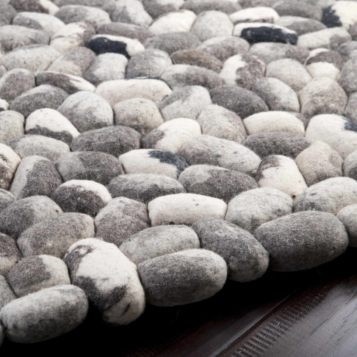 Fillmore Area Carpet – Clearance gray felted pebble rug by Boutique Rugs on Tampa Home & Garden Store