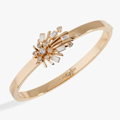 Festive Sparkle Hinge Bangle With Crystals