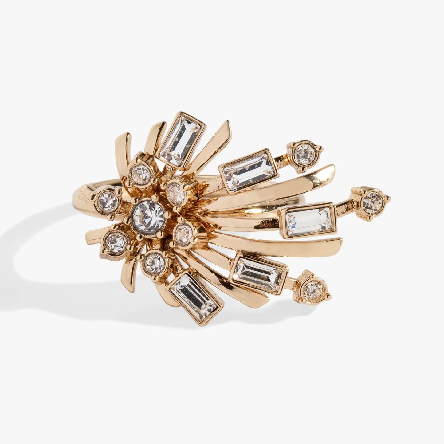 Festive Sparkle Statement Ring Crystal Accents