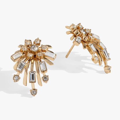 Festive Sparkle Starburst Stud Earrings Gleaming
