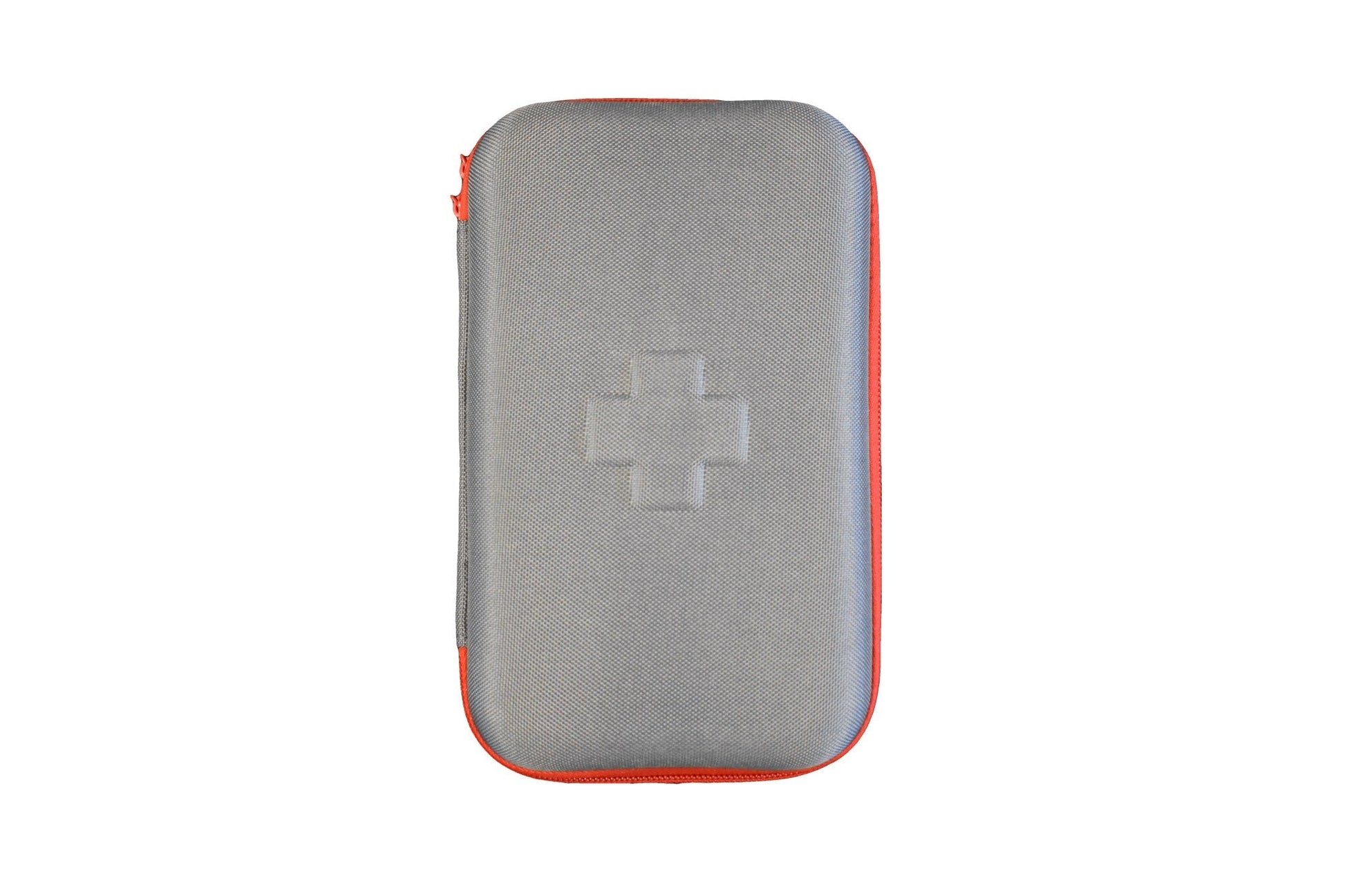 First Aid Kit case by River Country Gear, gray with red zipper and embossed cross on Tampa Home & Garden Store